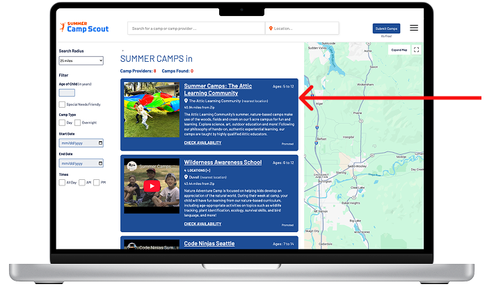 Original site showing usability issues